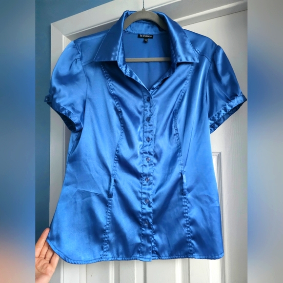 Le Chateau Blouse XL Blue - Picture 3 of 8